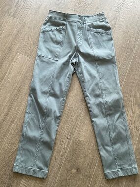 Spanx Stretch Twill Cargo Straight Leg Pants Tummy Control Panel - Size Large